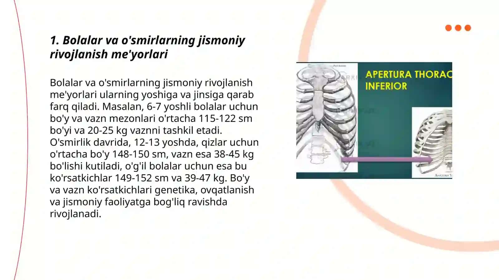 Bolalar va o'smirlar jismoniy rivojlanish gigiyenik baholash 3