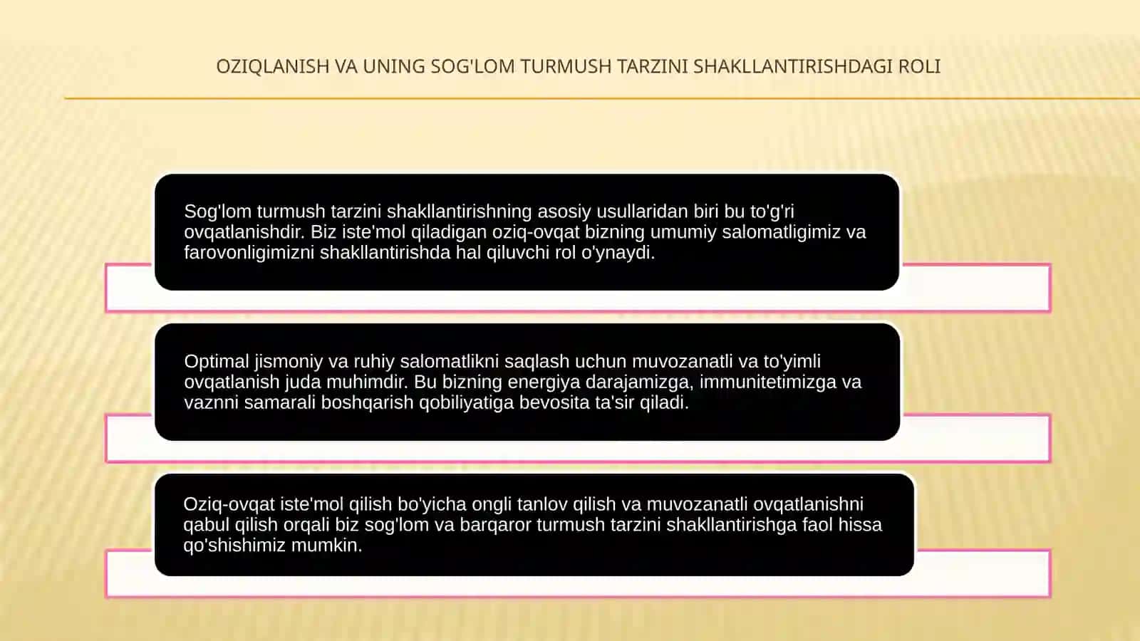 Sog'lom turmush tarzi usullari bilan tanishtirish 3