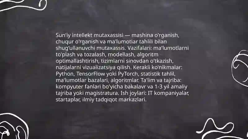 Sun'iy intellekt mutaxassisi 3