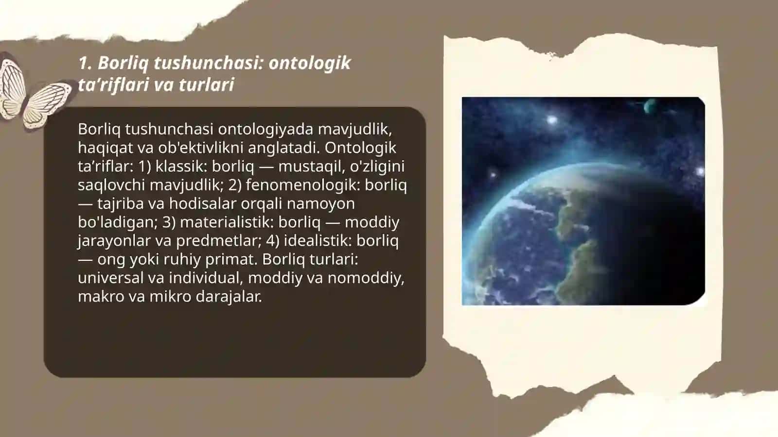 Borliq- falsafasi haqida va fundamental kategoriyasi 3