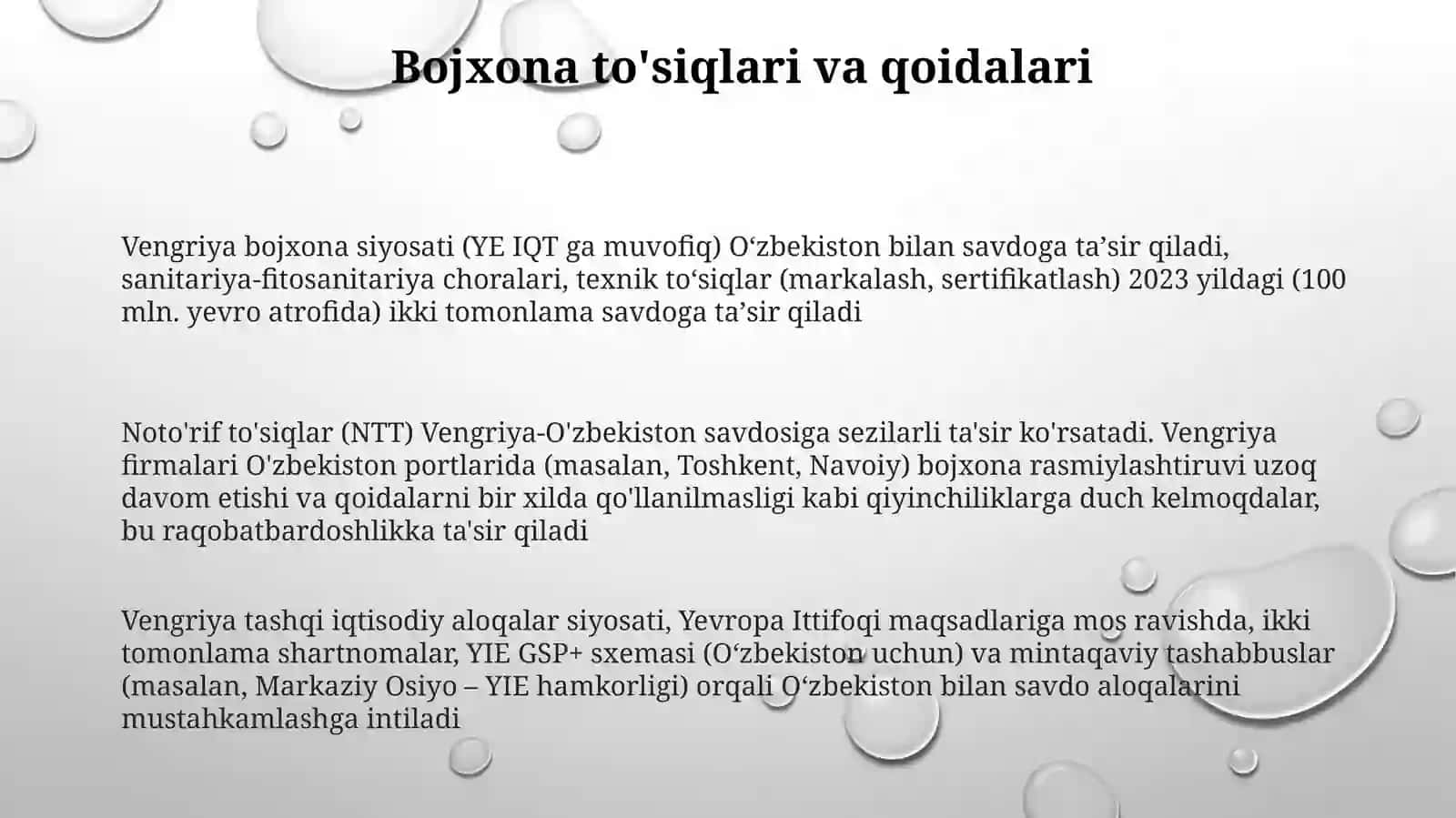 Vengriya bojxona siyosati (YE IQT ga muvofiq) 3