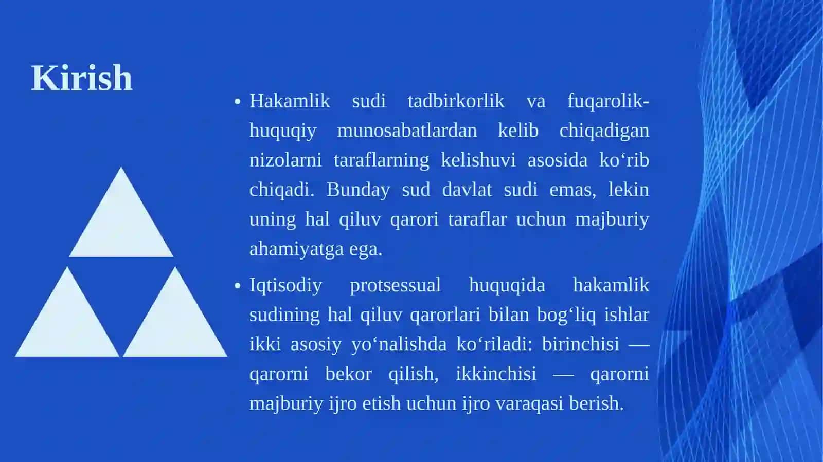Hakamlik sudining hal qiluv qarorlari bilan bog‘liq ishlarni yuritish tartibi. 3