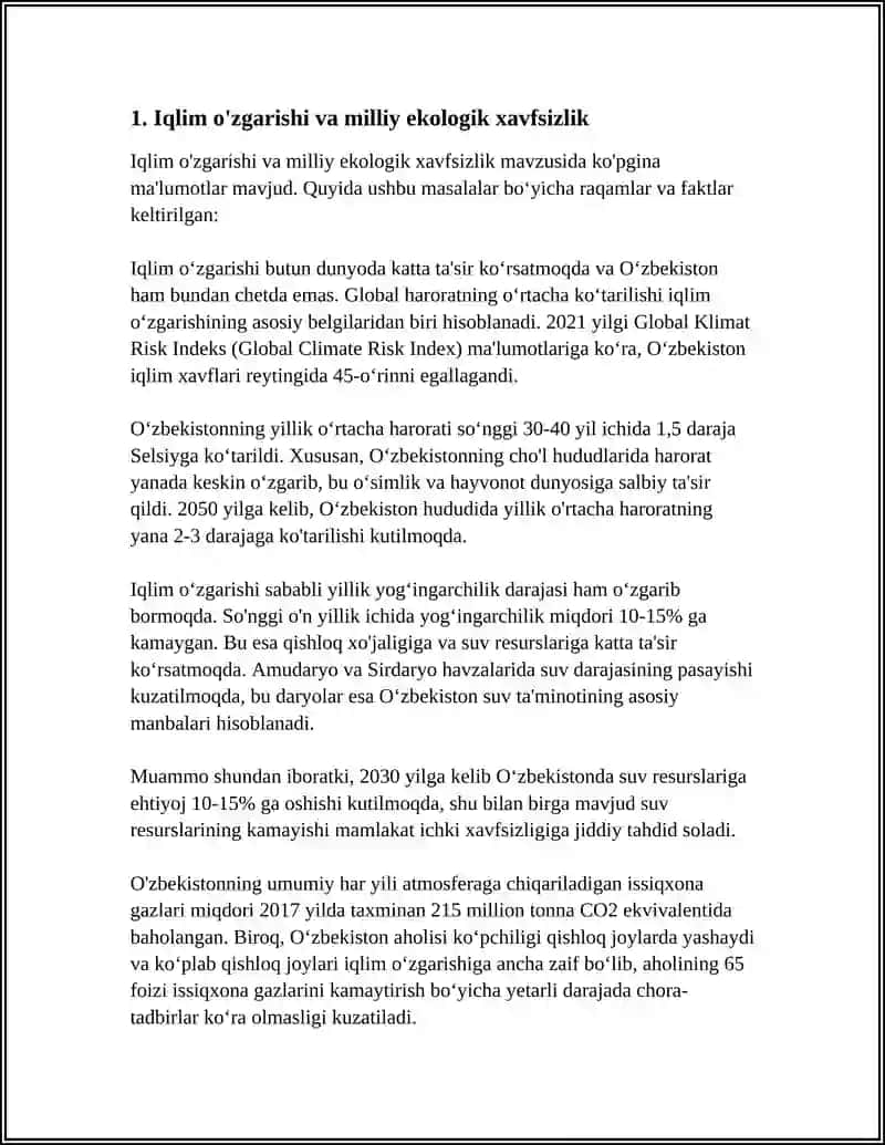 EKOLOGIK XAVFSIZLIK VA EKOLOGIK KRIZISLAR 3
