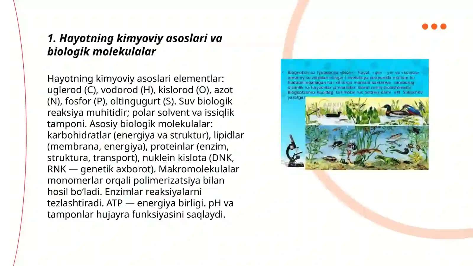 Hayotning kimyoviy tarkibiy va funksional asoslari 3