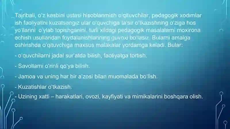 Oʻqituvchini tarbiyaviy ishlarni tashkil etish mahorati 3