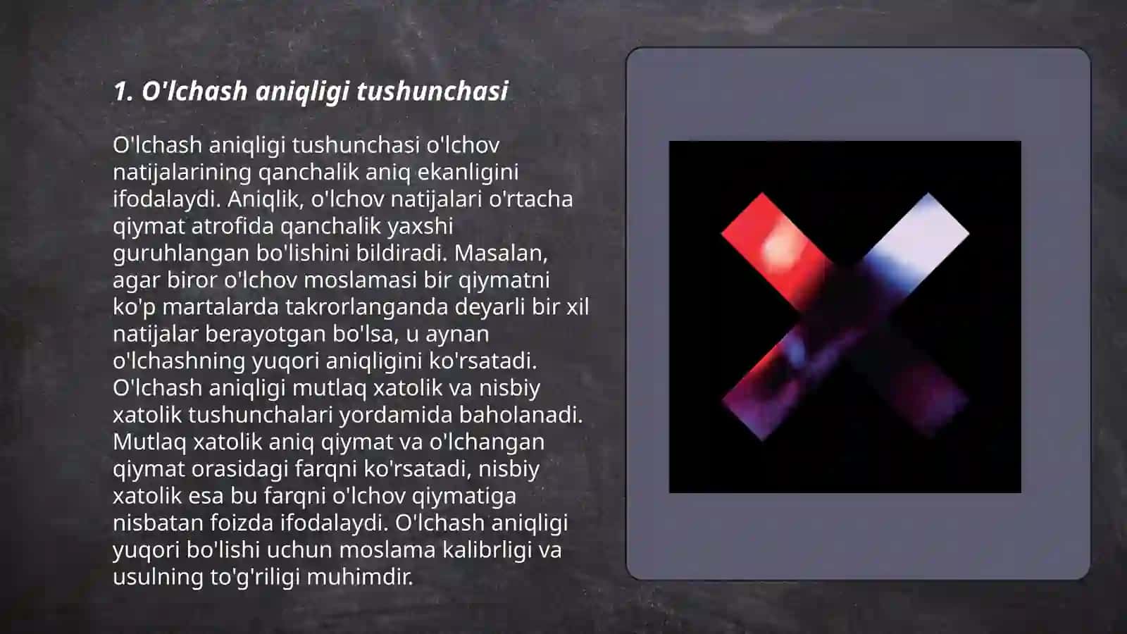 O'lchash aniqligi tushunchasi 3