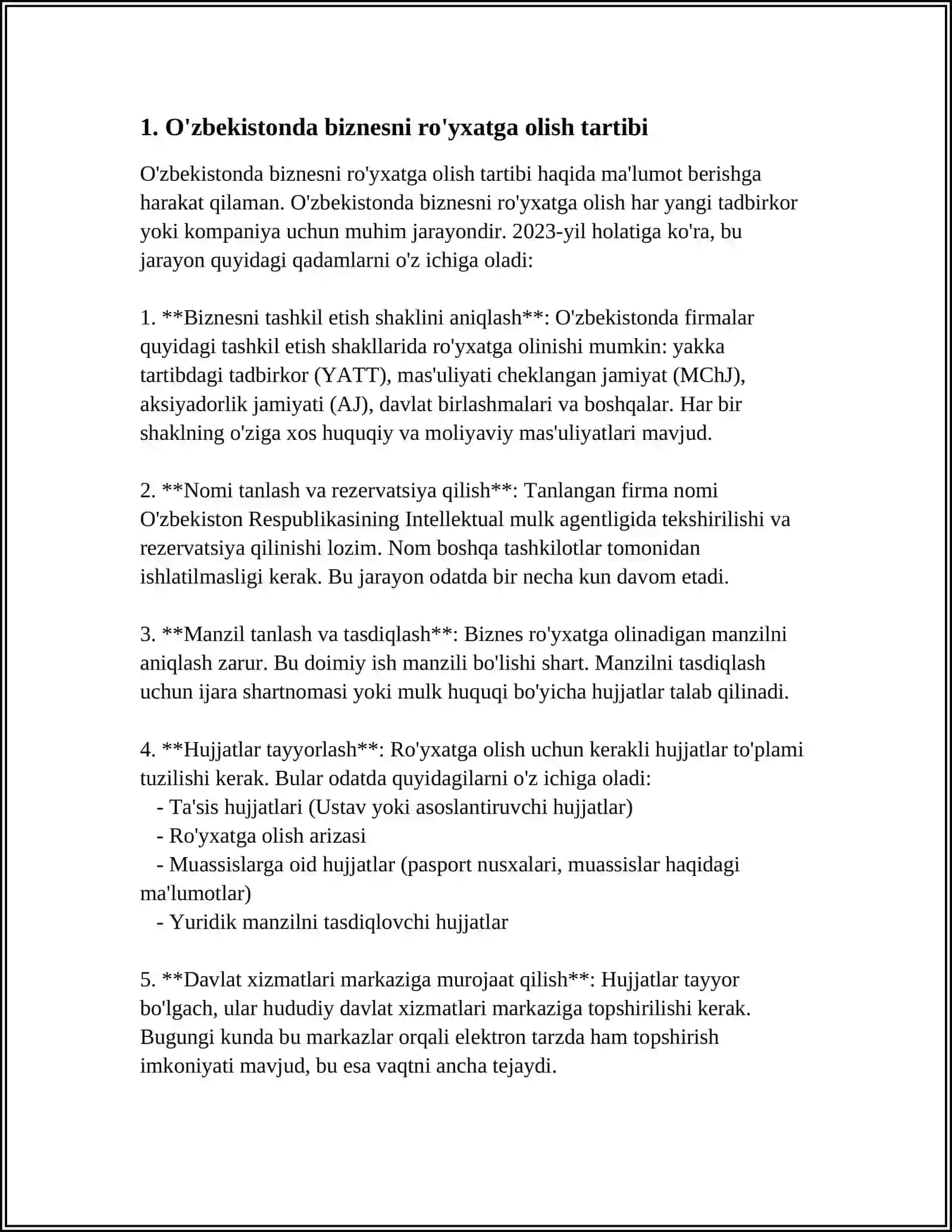 OʻZBEKISTONDAGI BIZNESNING TASHKILIY XUQUQI 3