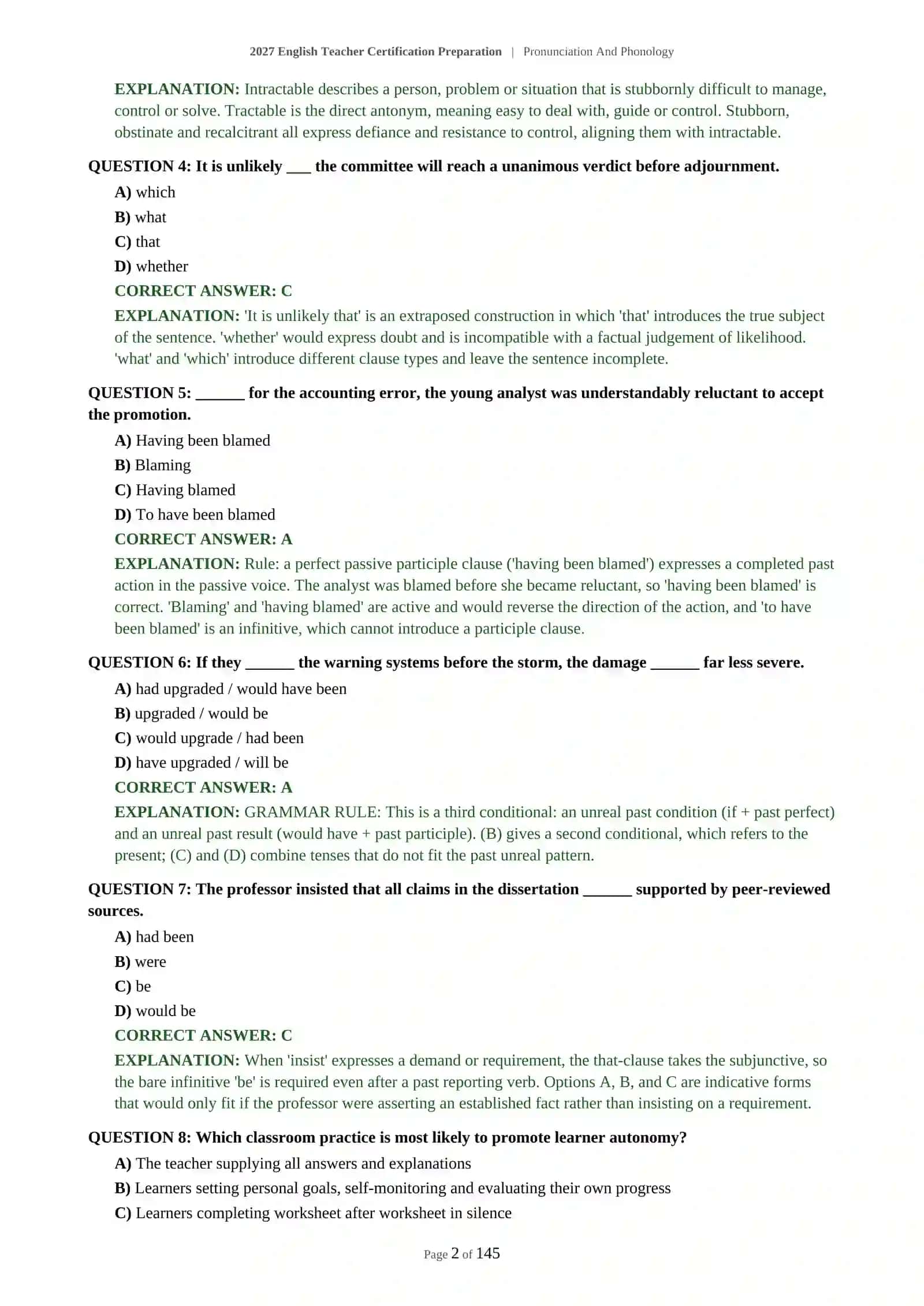 2027 English Teacher Certification Preparation | Pronunciation And Phonology 3