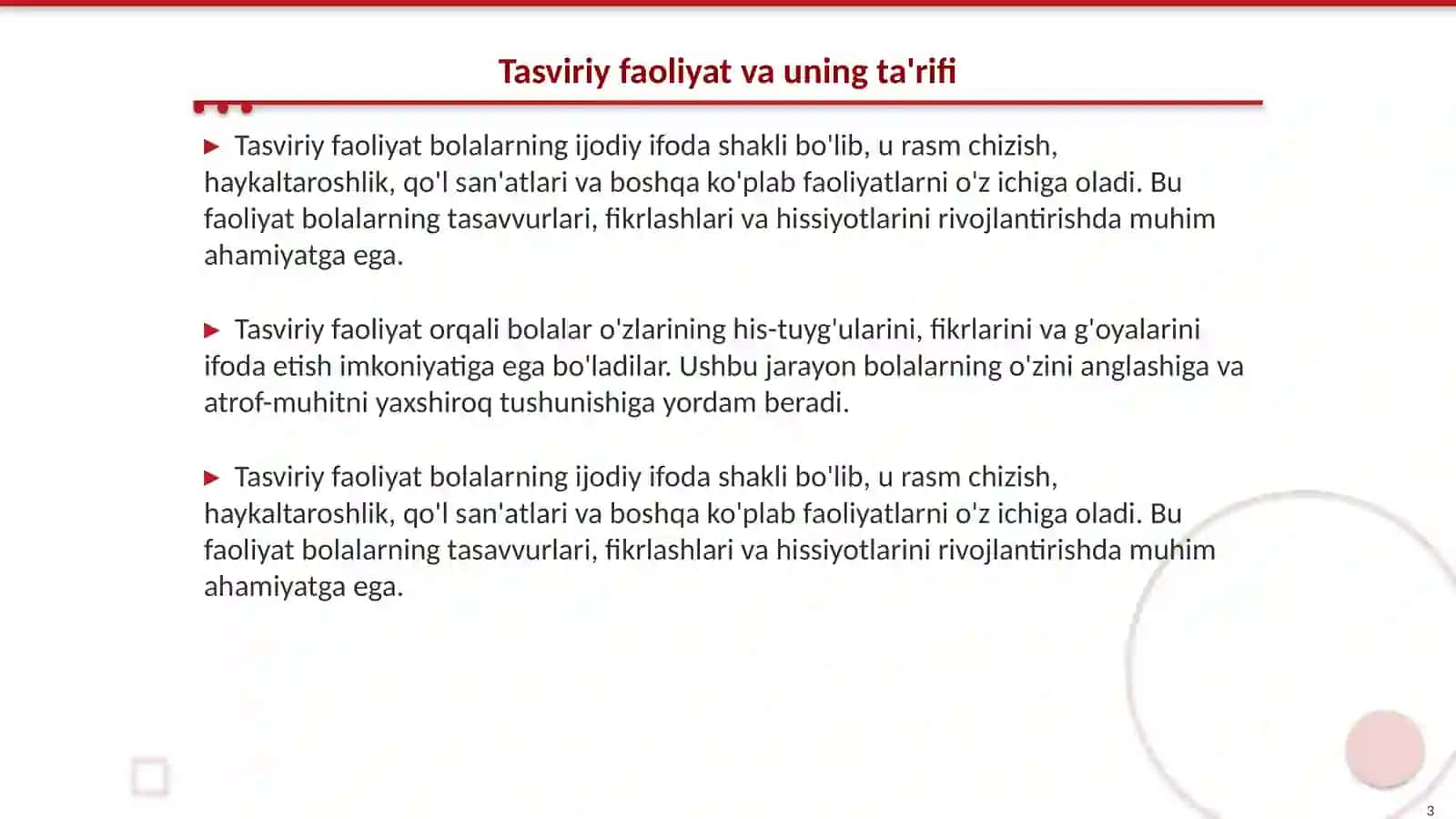 Maktabgacha yoshdagi bolalarning dunyoqarashini shakllantirishda tasviriy faoliyatning ahamiyati 3