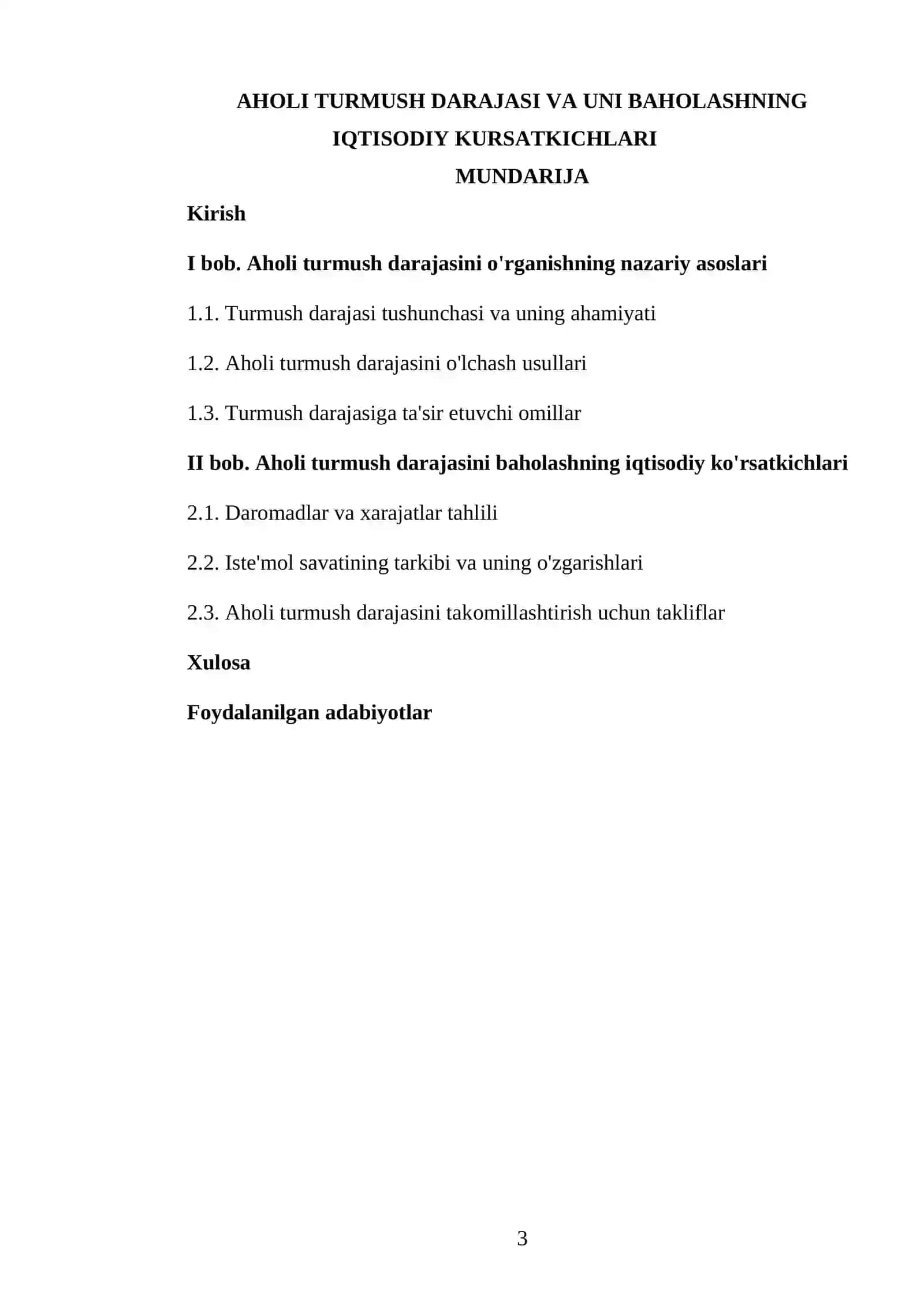 Aholi turmush darajasi va uni baholashning iqtisodiy kursatkichlari 3