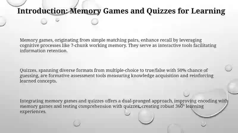 From reading towriting:makingmemory games and quizzes 3
