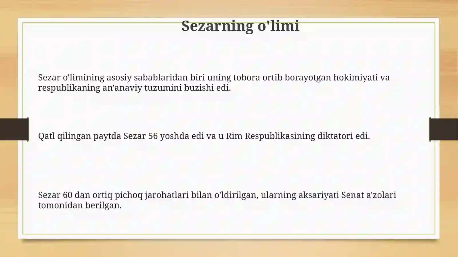 Gal Yuliy Tsezar hukmronligi 3