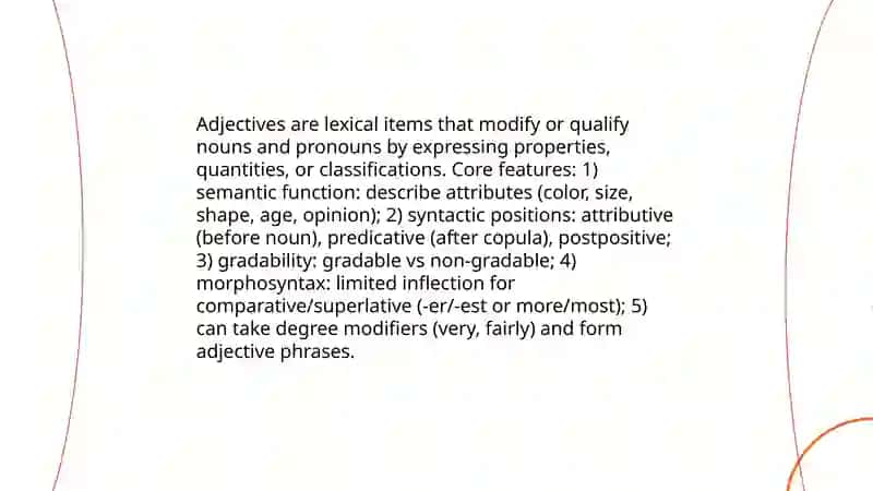 The category of adjective and the forms of adjective degrees 3