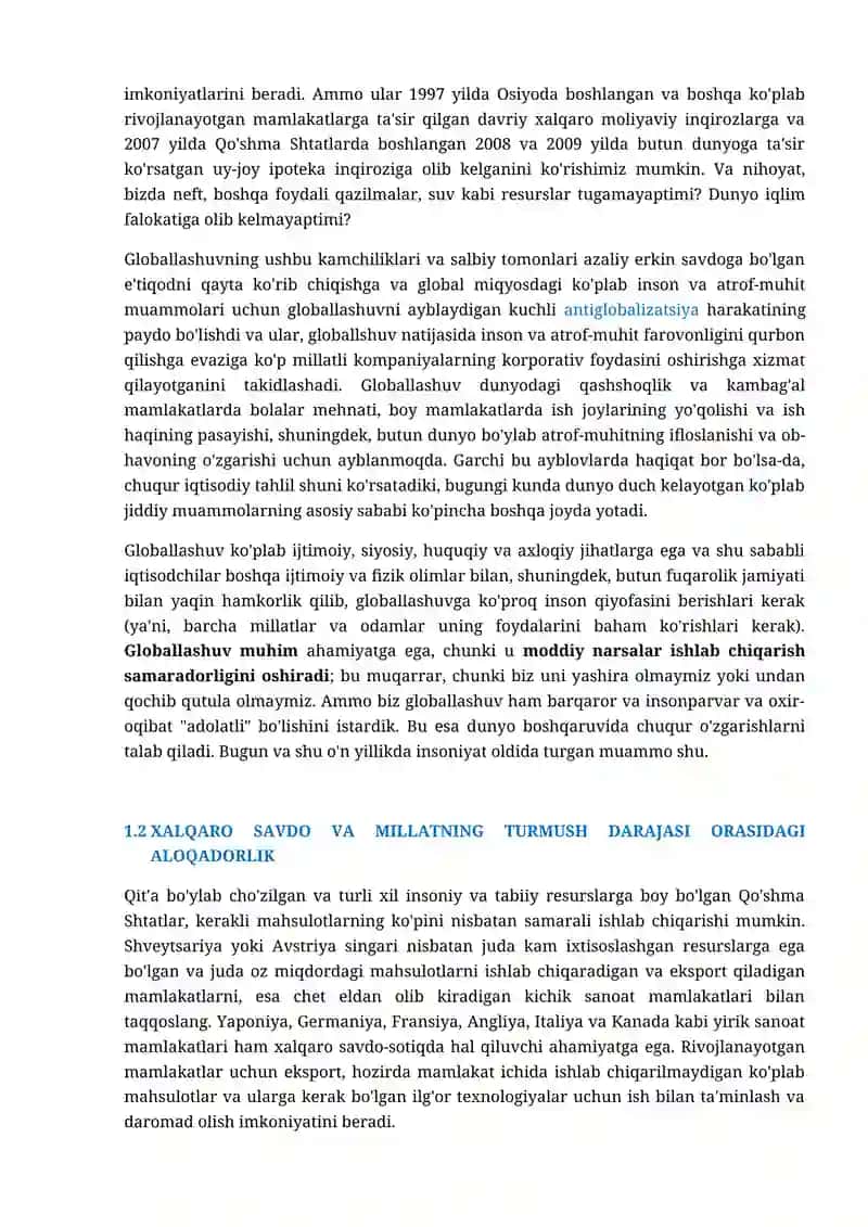 JAHON IQTISODIYOTINING GLOBALLASHUVI 3