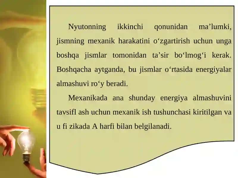 Energiyaning saqlanish va aylanish qonuni 3