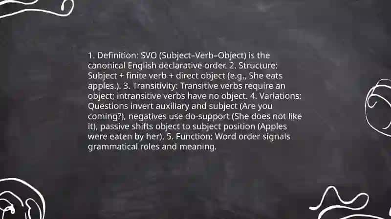 Word order and sentence patterns 3