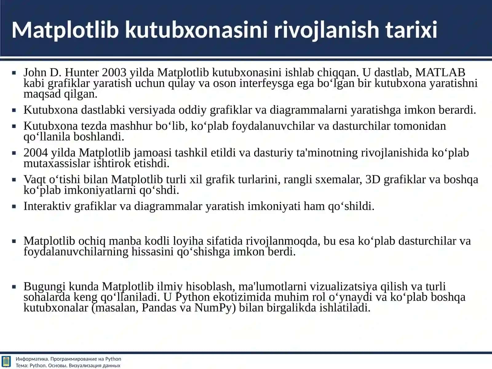 Matplotlib kutubxonasi 3