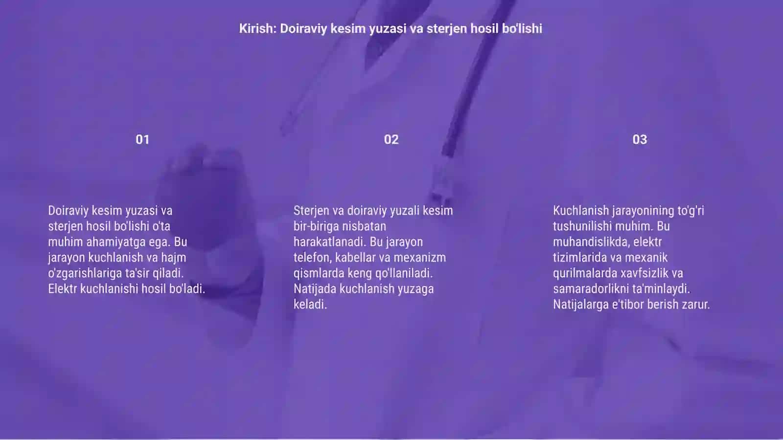 Doiraviy kesim yuzasi va sterjen hosil bo'lishi 3