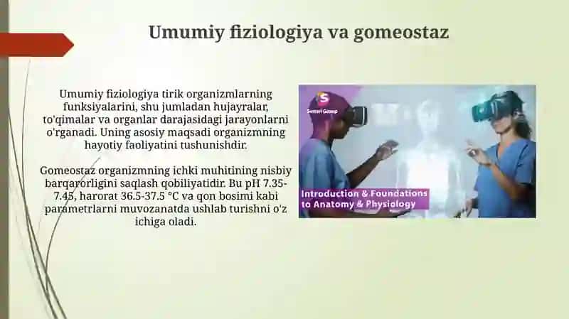 Fizologiya faniga kirish qon aylanish tizimining fiziologik asoslari 3