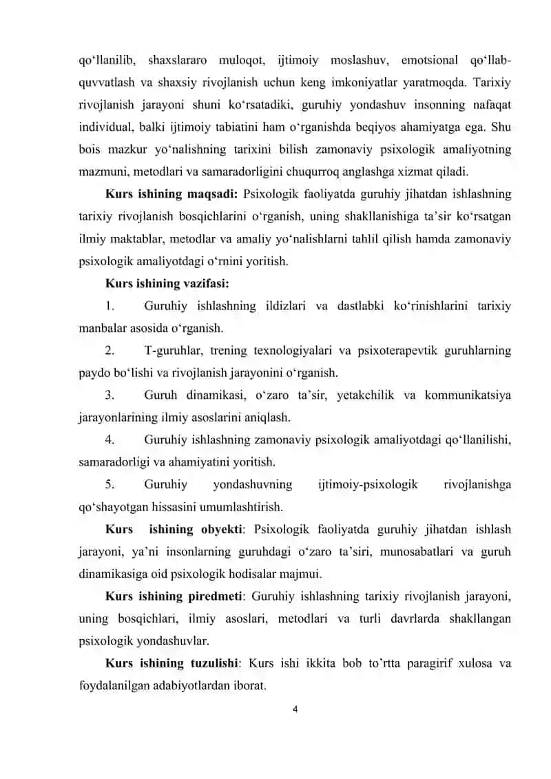 PSIXOLOGIK FAOLIYATDA GURUHIY JIHATDAN ISHLASHNING TARIXI 3