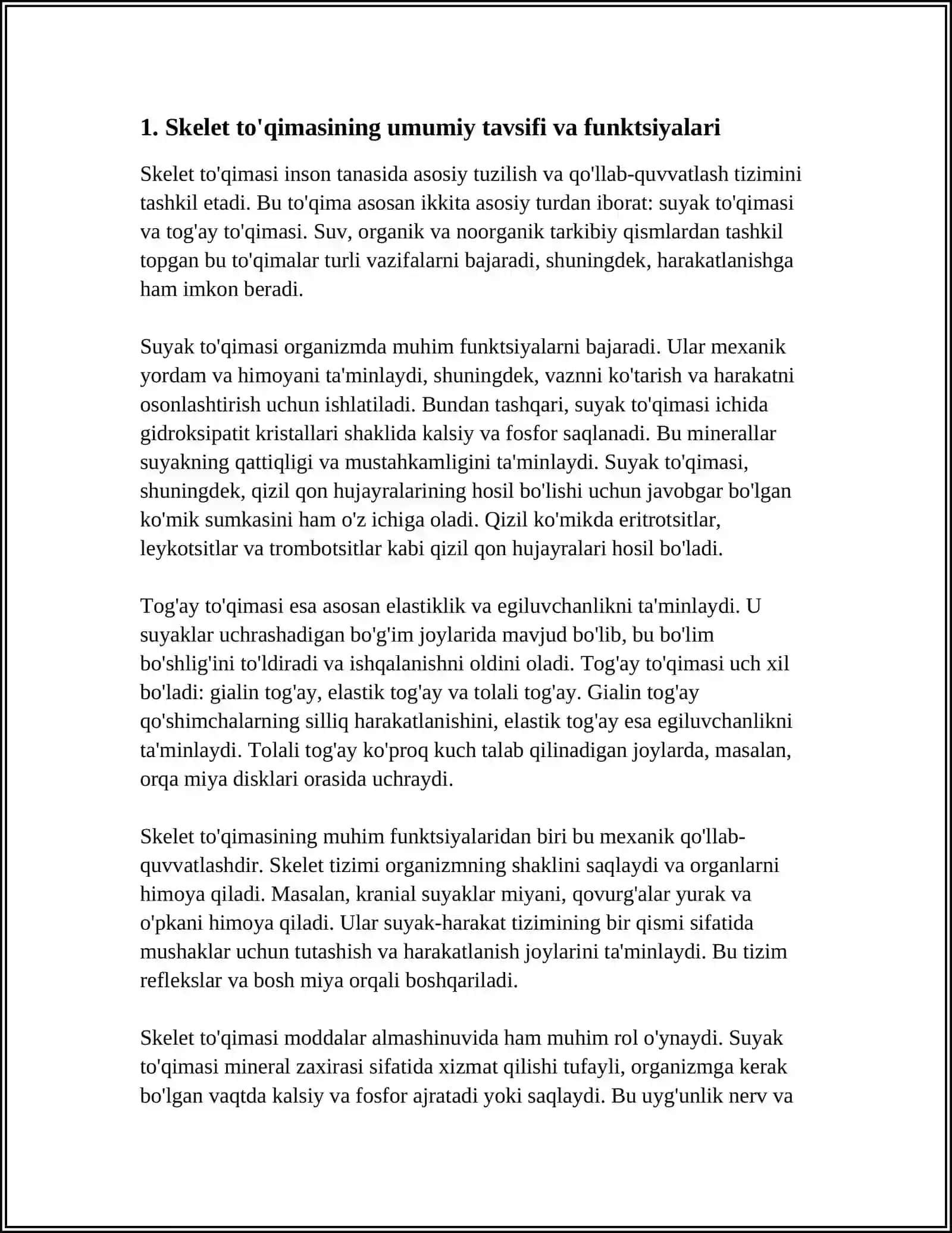 SKELET TO'QIMASI(SUYAK VA TOG'AY TO'QIMALARI) 3