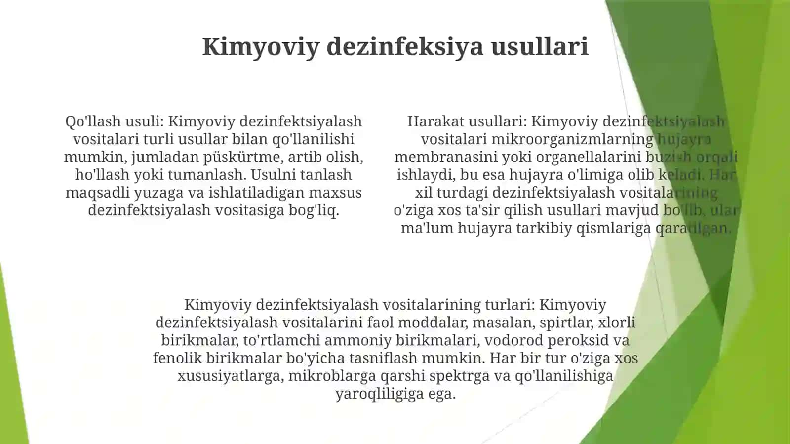 Dezinfeksiya Usullari Turlari 3