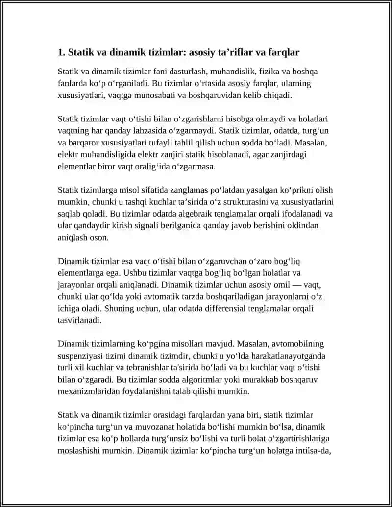 STATIK VA DINAMIK TIZIMLARNING FARQI 3