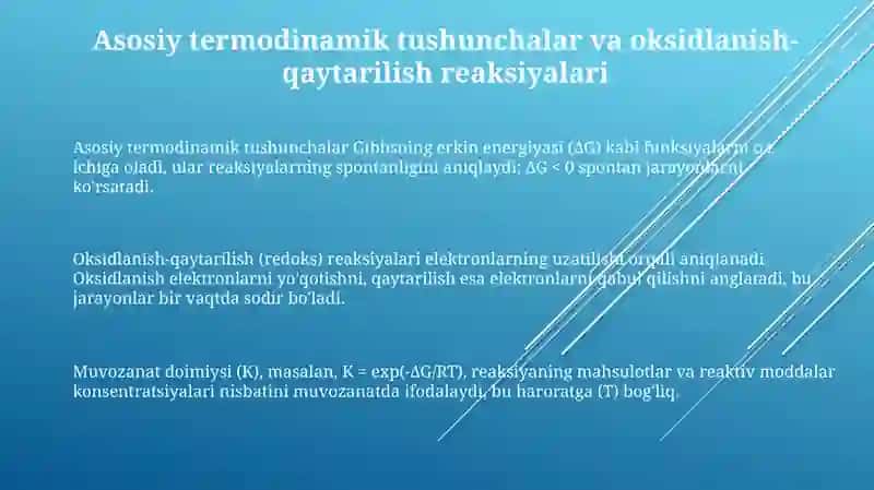 Polat eritish jarayonlarida elementlarning oksidlanish va tiklanish termodinamikasi 3