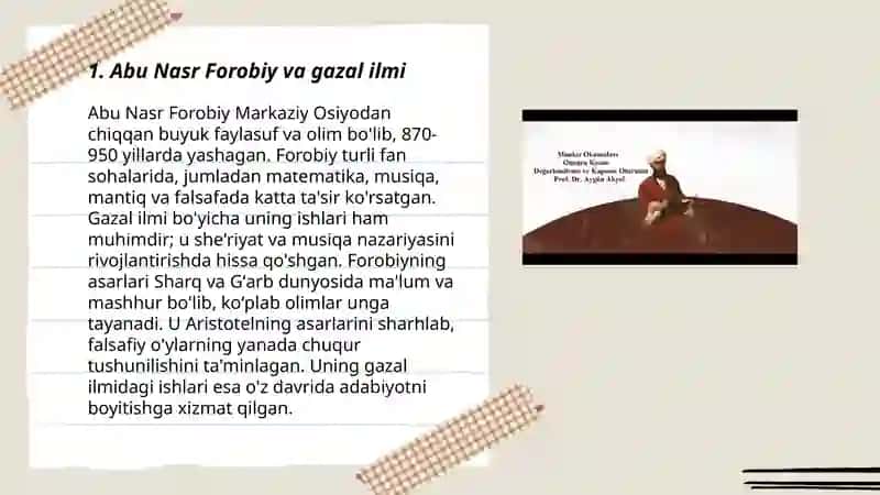 Abu Nasr Farobiy va Gʻazzoliyning falsafa ilmiga oid qarashlari 3