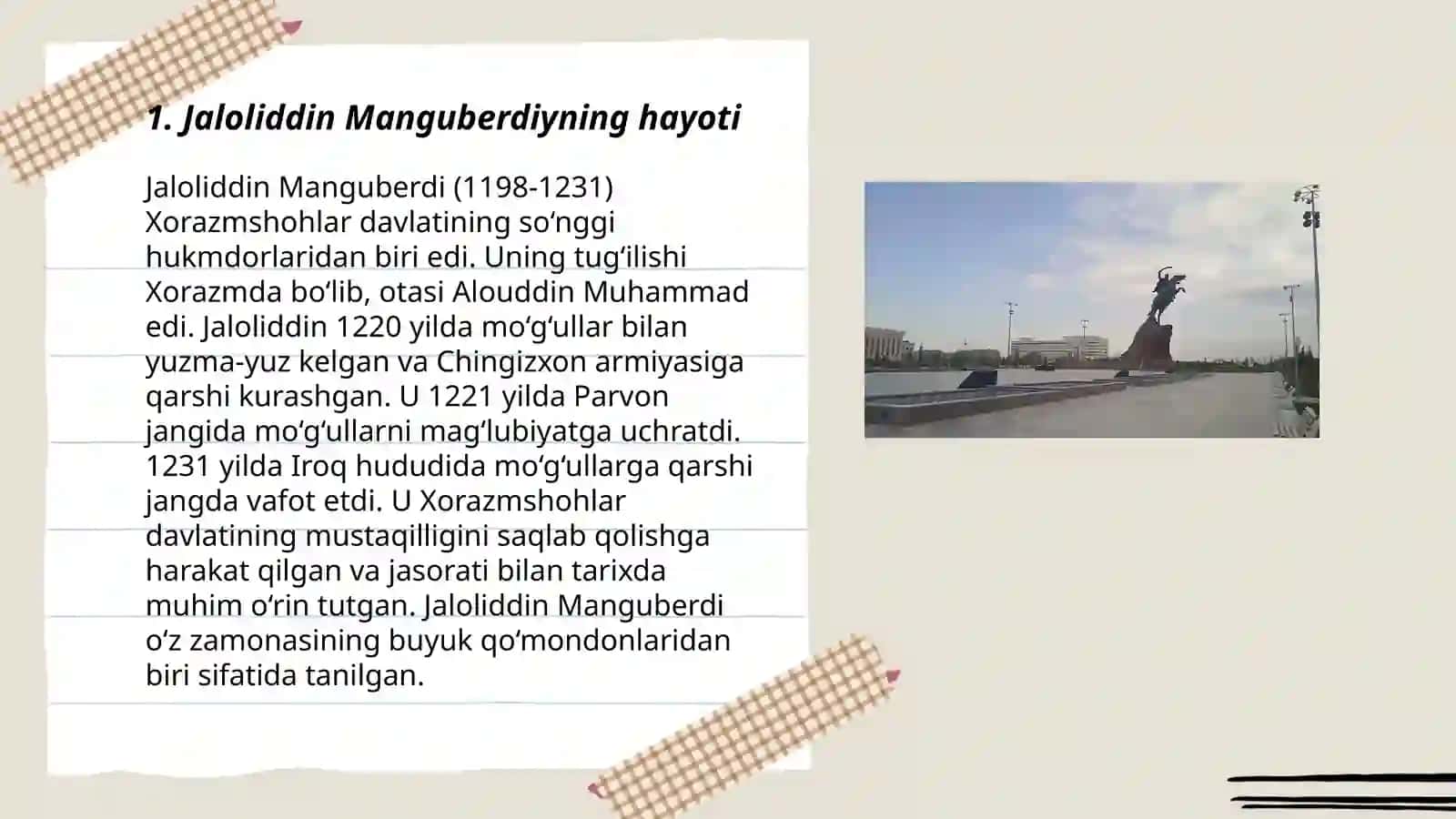 Jaloliddin Manguberdi- Vatan himoyachisi 3