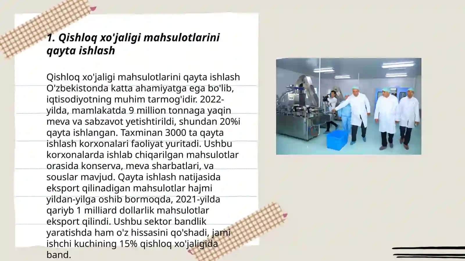 Qishloq xo'jaligi mahsulotlarini qayta ishlash 3