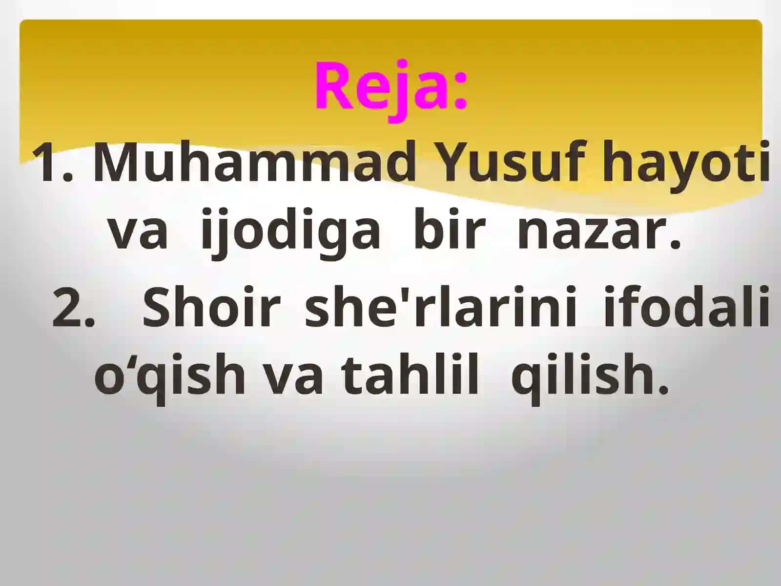 Muhammad Yusuf hayoti va ijodi 3