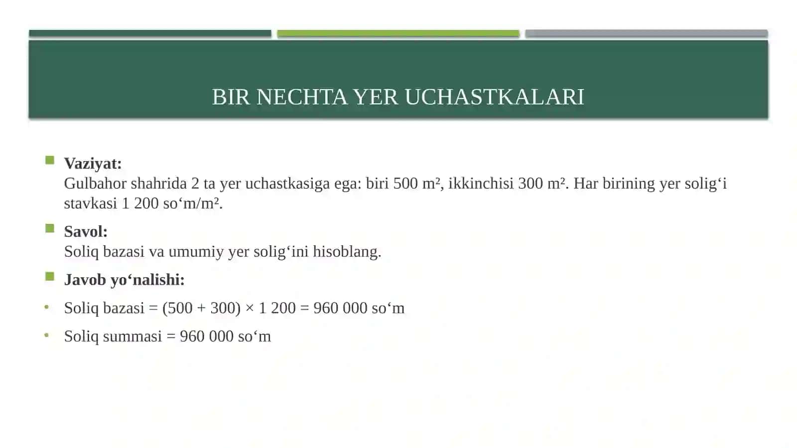 Yer solig’ini hisoblashda soliq bazasini aniqlash tartibi 3