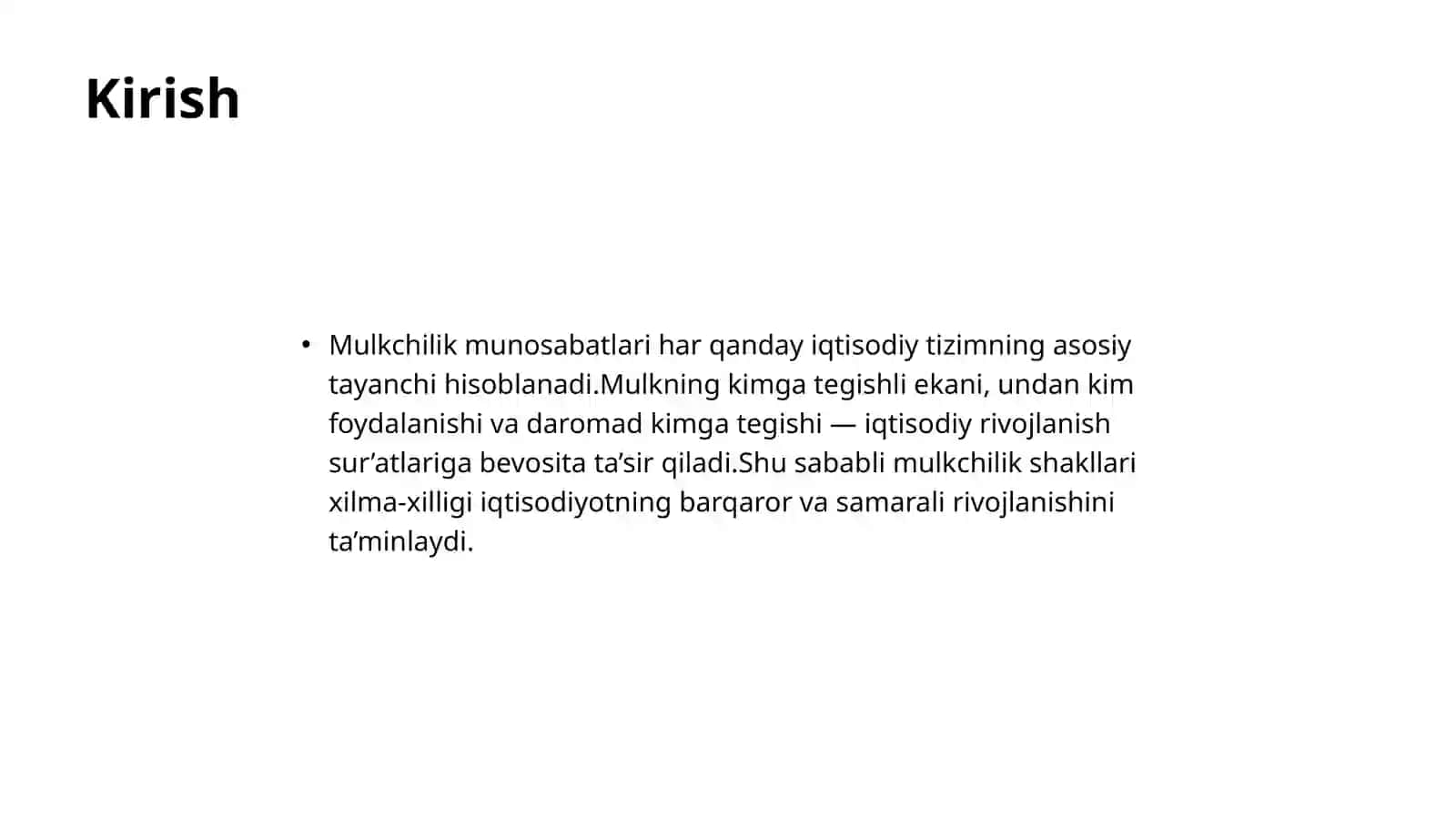 Mulkchilik shakllarining iqtisodiy rivojlanishga ta’siri 3