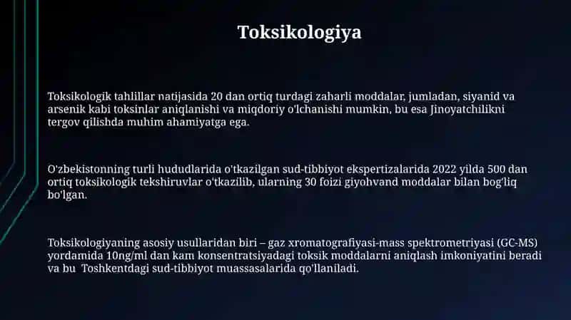 Kriminalistikada kimyoning oʻrni 3