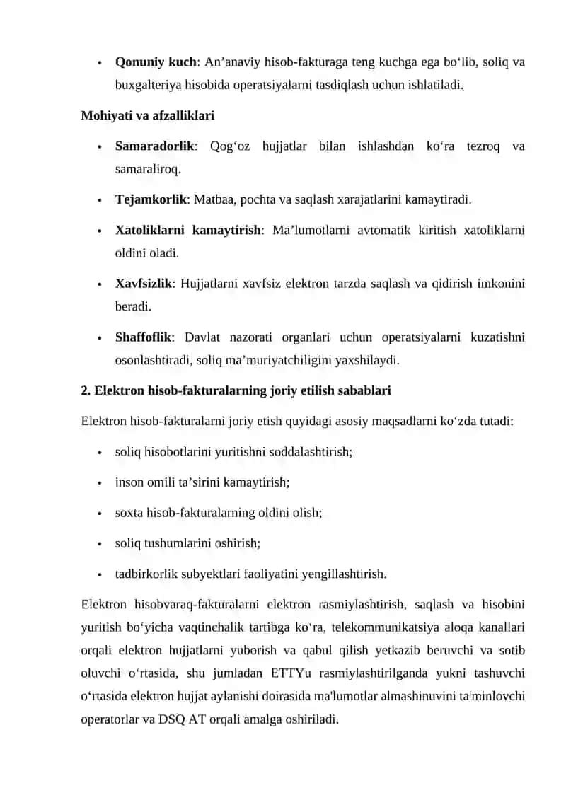 Elektron hisob-faktura tushunchasi va mohiyati 3