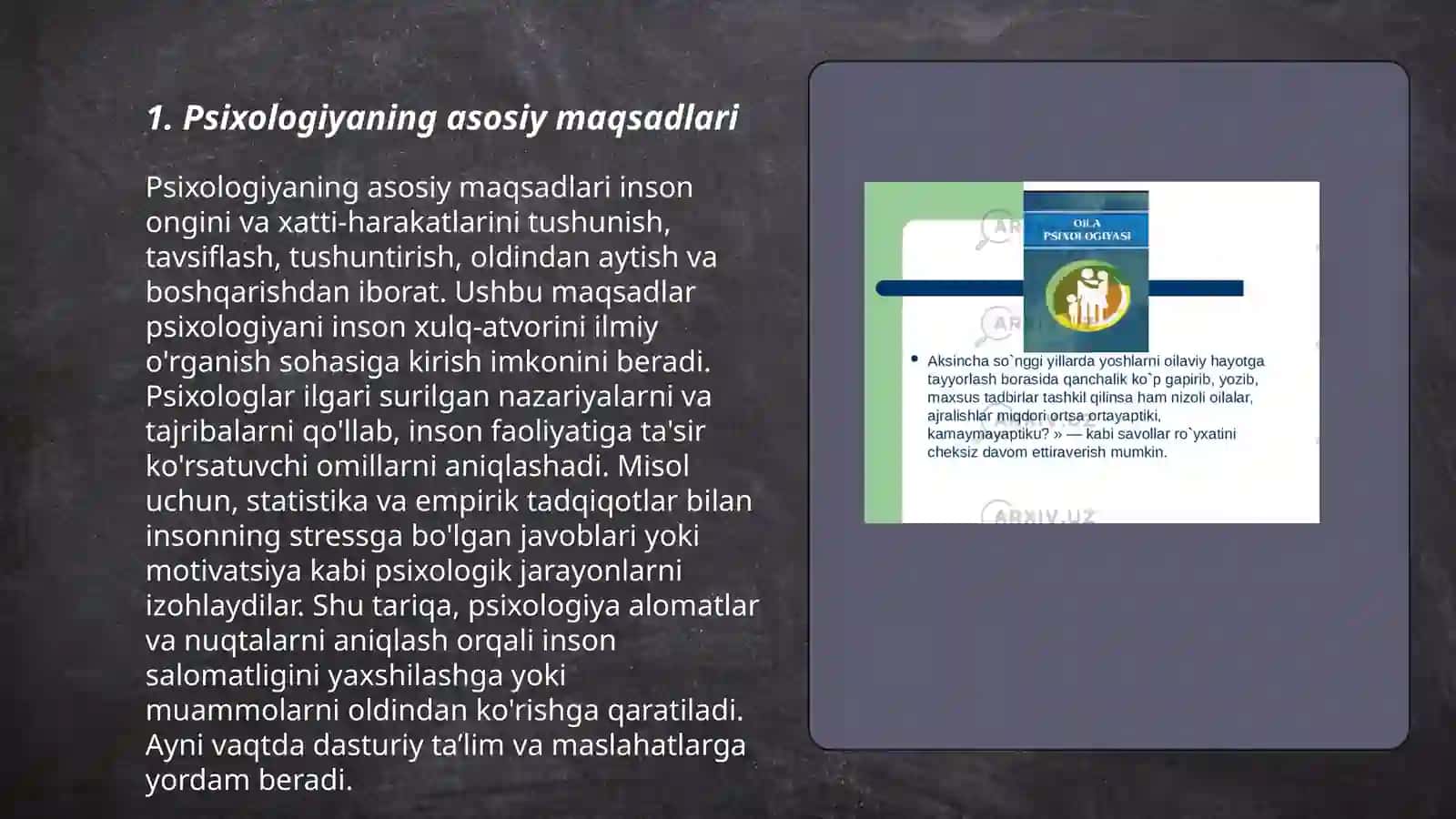 Psixologiya fanining maqsad va vazifalari 3