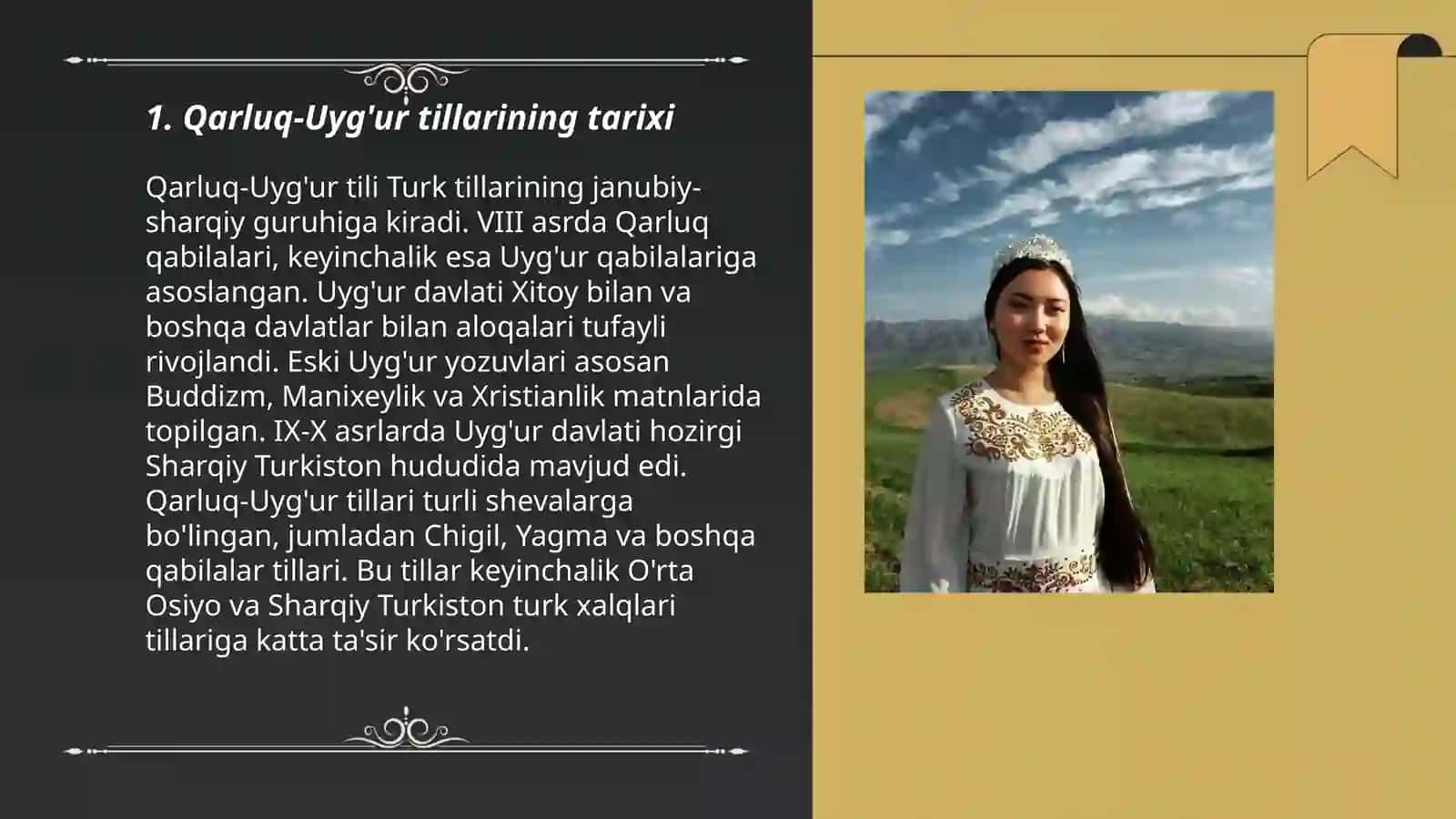 Qarluq-Uyg'ur, o'g'uz, qipchoq, qirg'iz tillar tarixi 3