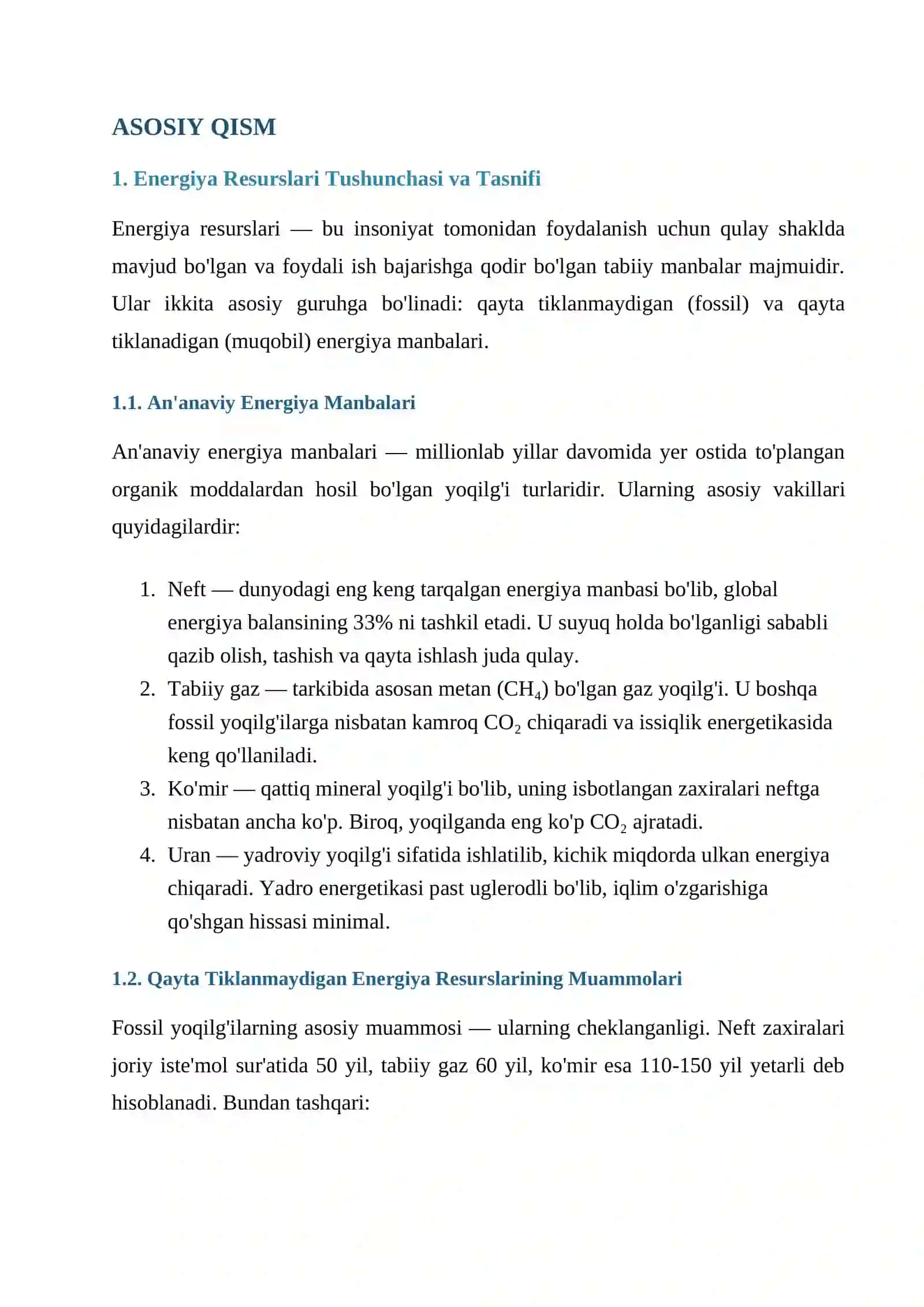 ENERGIYA RESURSLARI VA MUQOBIL ENERGIYA MANBALARI 3