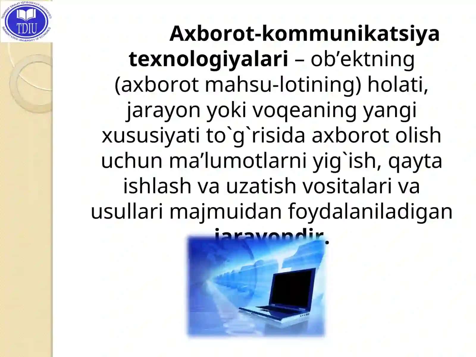 АХBОRОT TЕХNОLОGIYALАRI: TАSNIFI VА RIVОJLАNISH ISTIQBОLLАRI 3