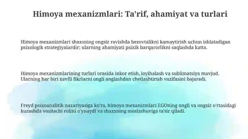 Himoya mexanizmlari 3