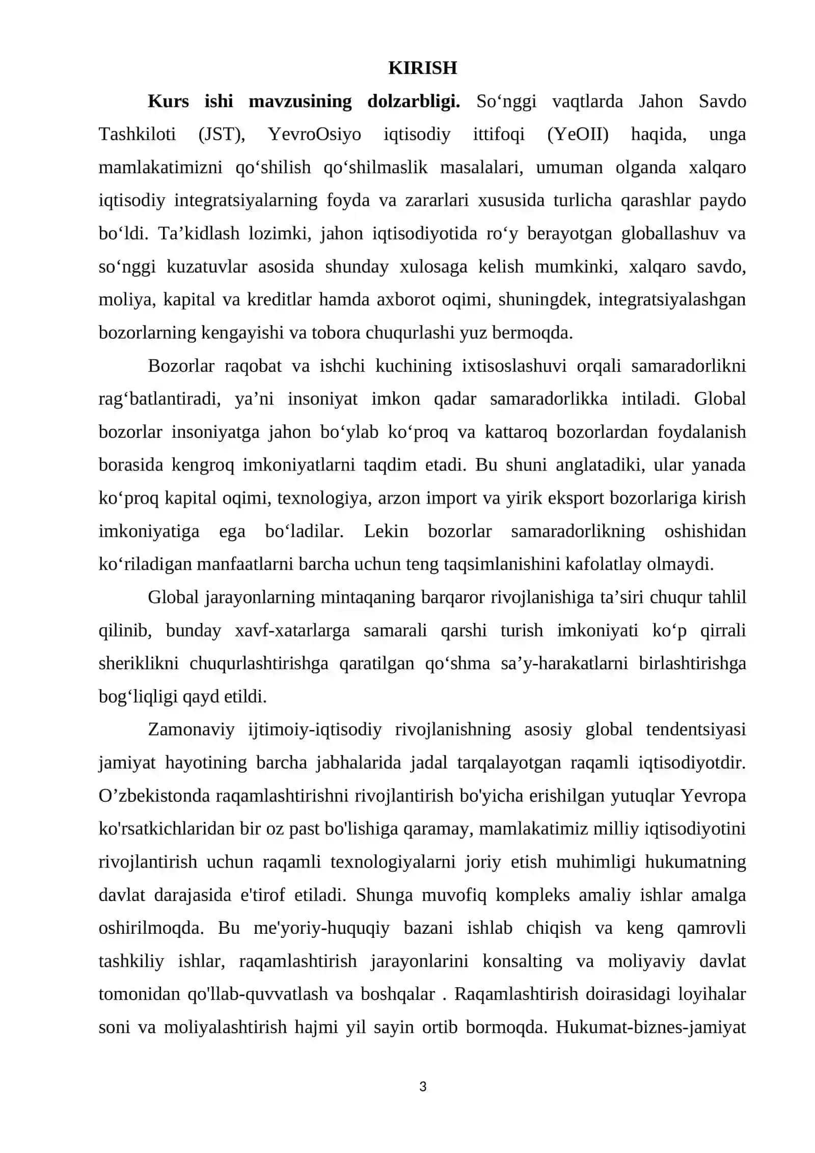 Global jarayonlarning O'zbekiston iqtisodiyotiga ta'siri va natijalari / Глобал жараёнларнинг Ўзбекистон иқтисодиётига таъсири ва натижалари 3