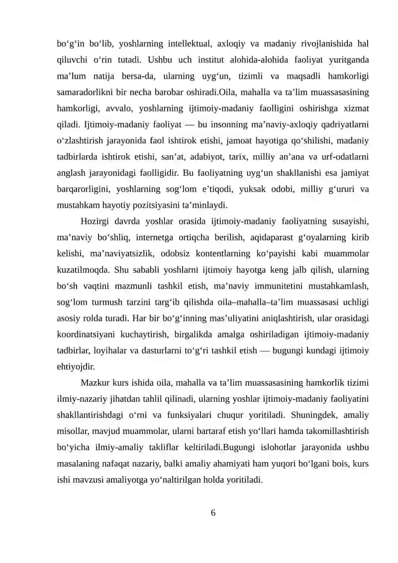 Oila,mahalla va ta'lim muassasi hamkorlik tizimida ijtimoiy ma'daniy faoliyatning namoyon bo'lishi 3