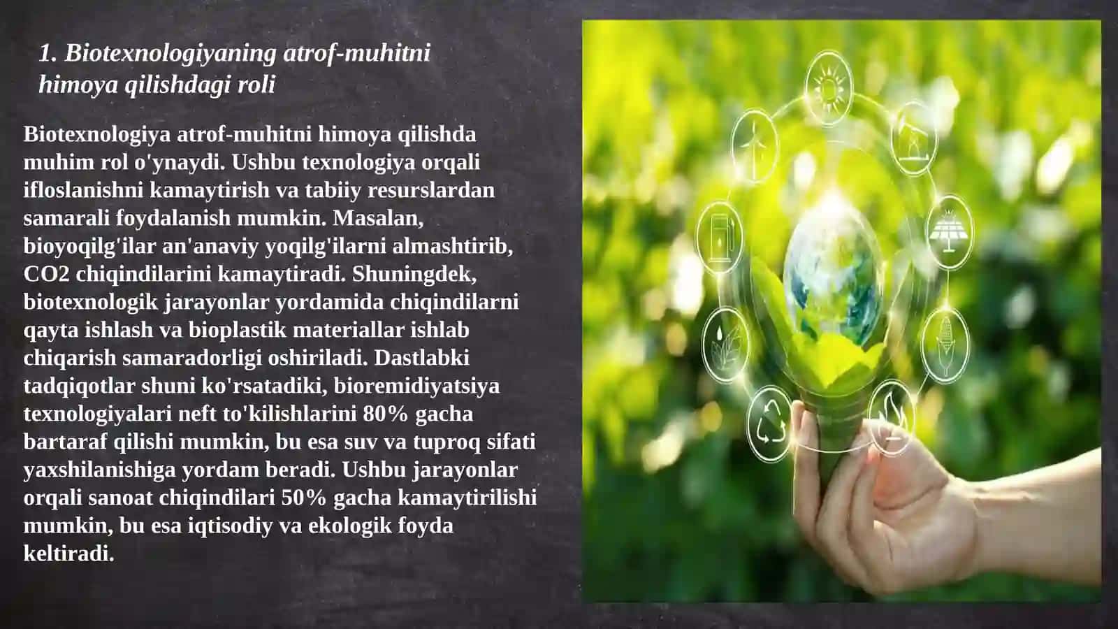 Biotexnologiyaning atrof-muhitni himoya qilishdagi roli 3