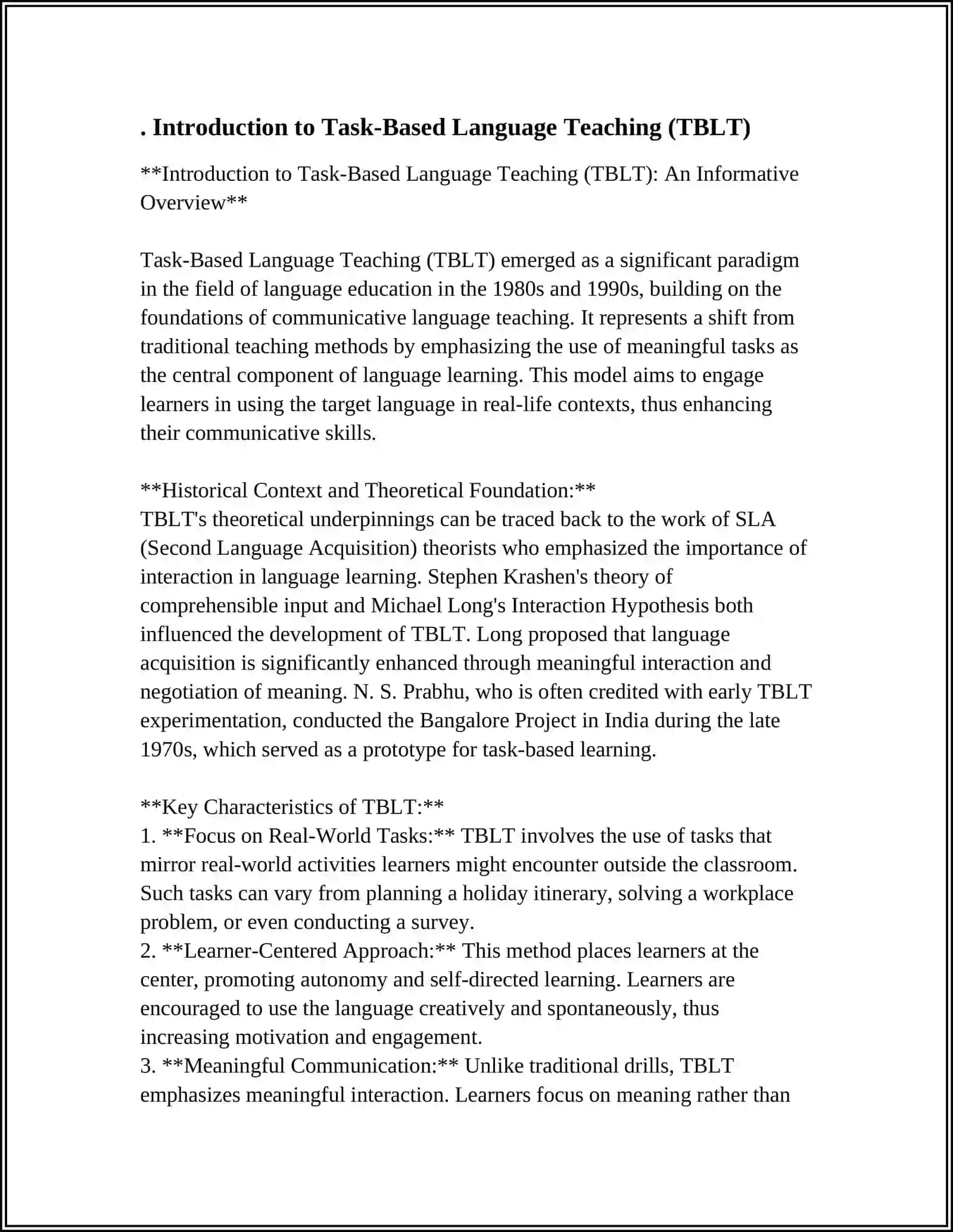 Task-Based Language Teaching (TBLT) 3