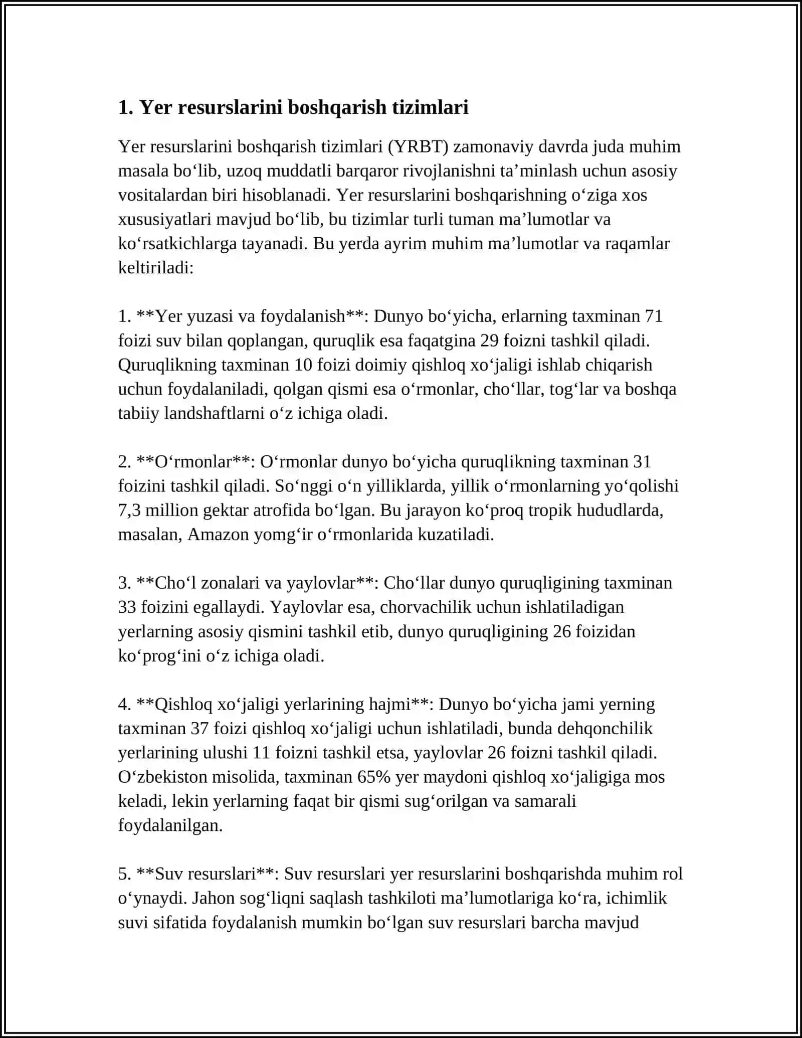 MUSTAQIL ISH Mavzu: QISHLOQ XO'JALIK SOHALARIDA ISHLATILADIGAN DASTURLAR VA AXBOROT TIZIMLARI 3
