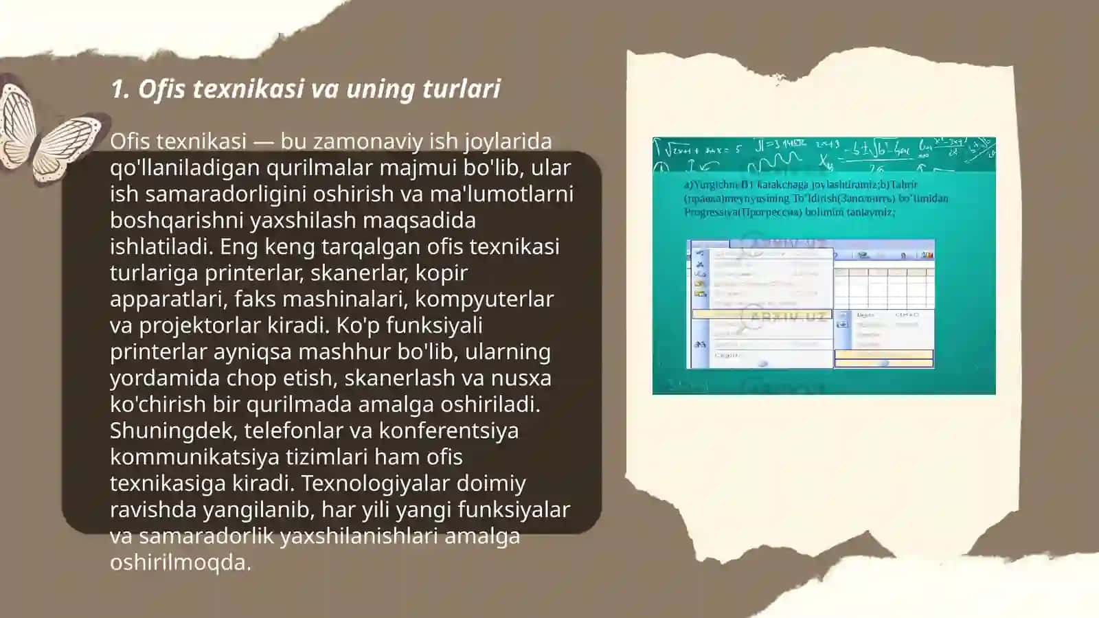 Ofis texnikasi va uning turlari 3