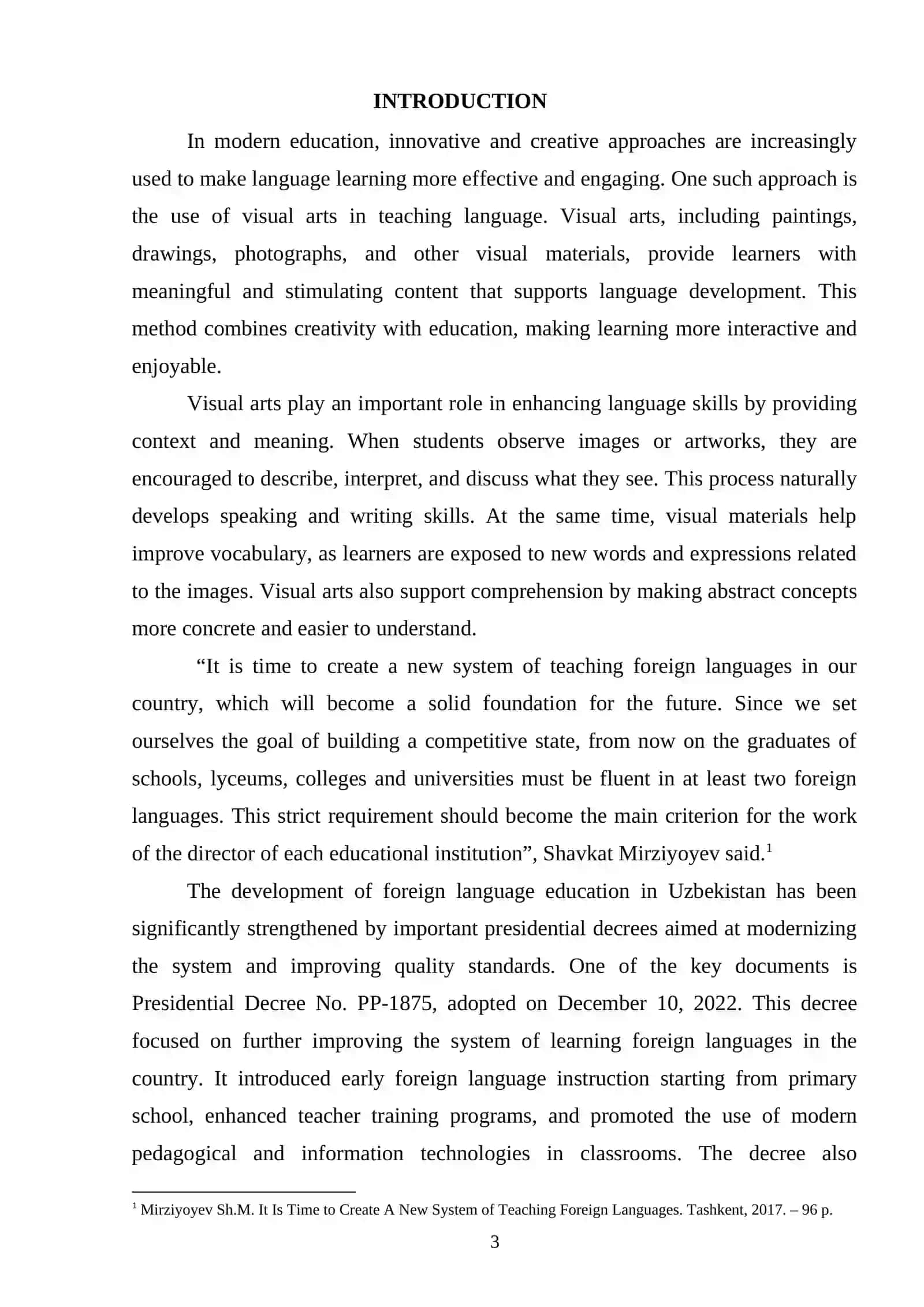 COURSE PAPER: Using visual arts to teach language 3