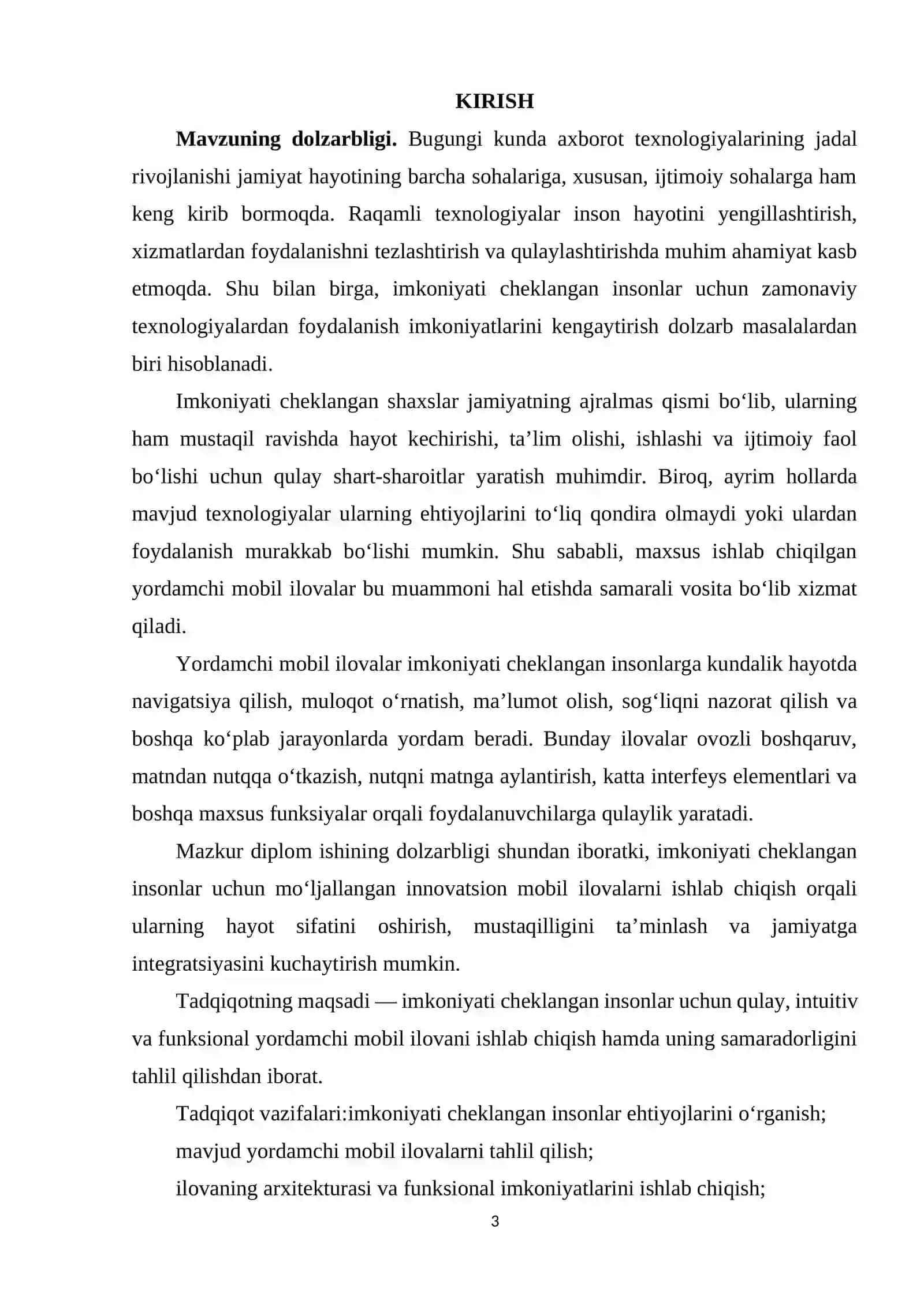 IMNKONIYATI CHEKLANGAN INSONLAR UCHUN YORDAMCHI MOBIL ILOVA YARATISH 3