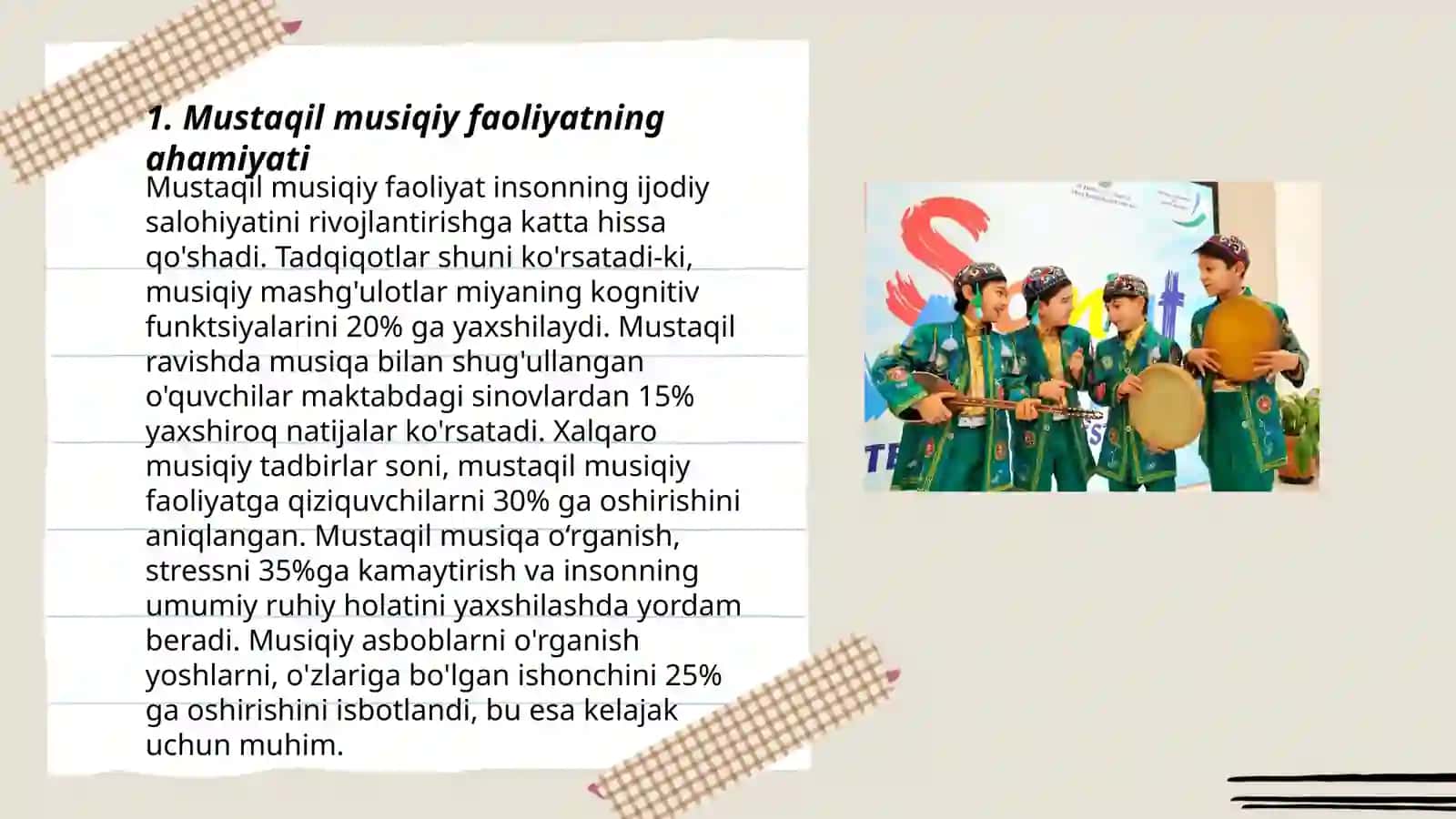 Bolalarning mustaqil musiqiy faoliyati 3